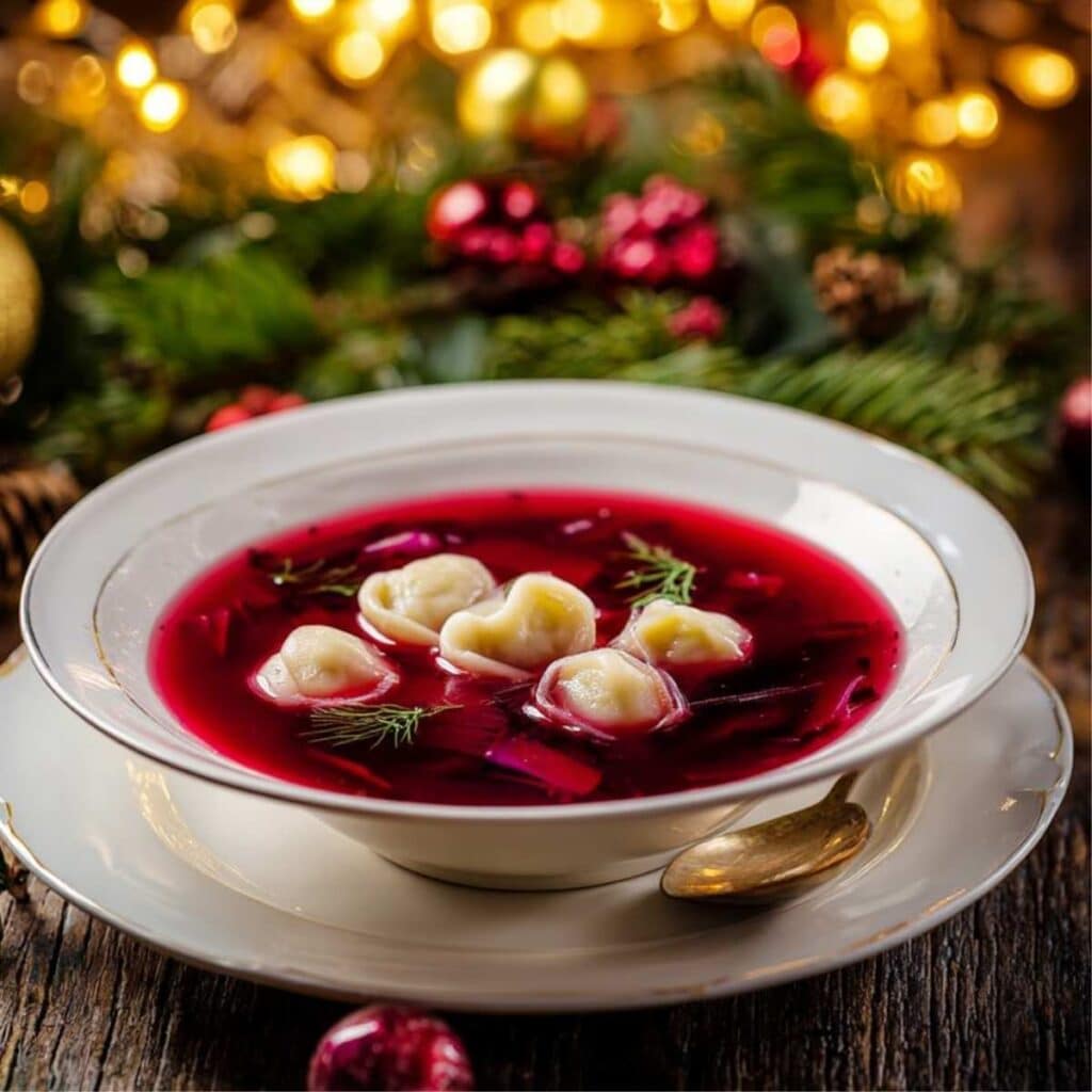 37 przepisów na Wigilię – najlepsze świąteczne dania w jednym miejscu (ciasta, zupy, śledzie, pierogi, krokiety) 7 Barszcz Czerwony na Zakwasie – Wigilijny Klasyk