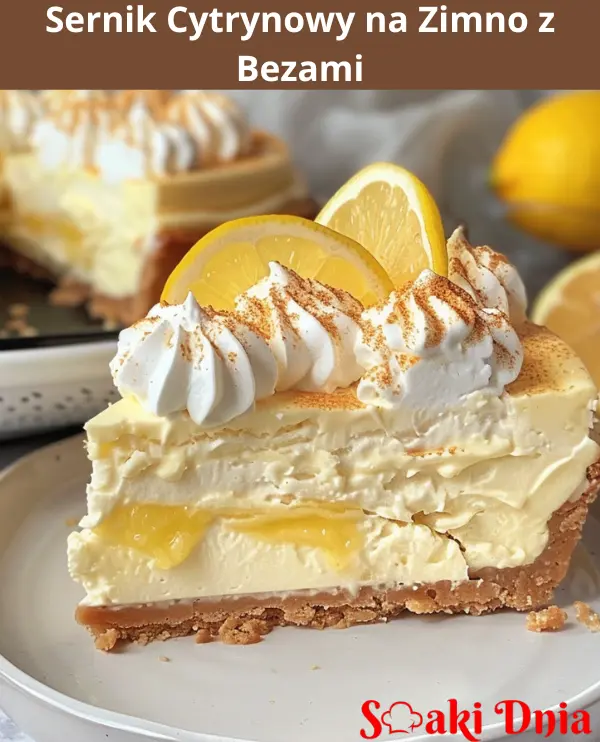 Sernik Cytrynowy na Zimno z Bezami