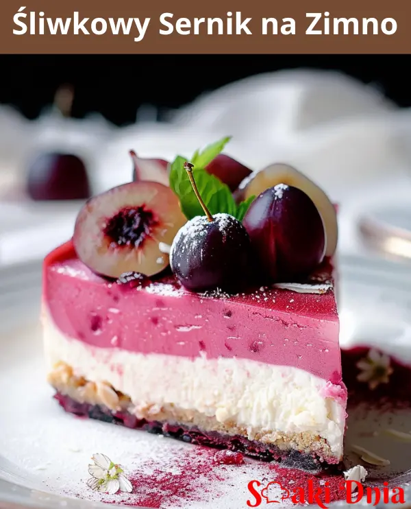 Śliwkowy Sernik na Zimno 2 Śliwkowy Sernik na Zimno