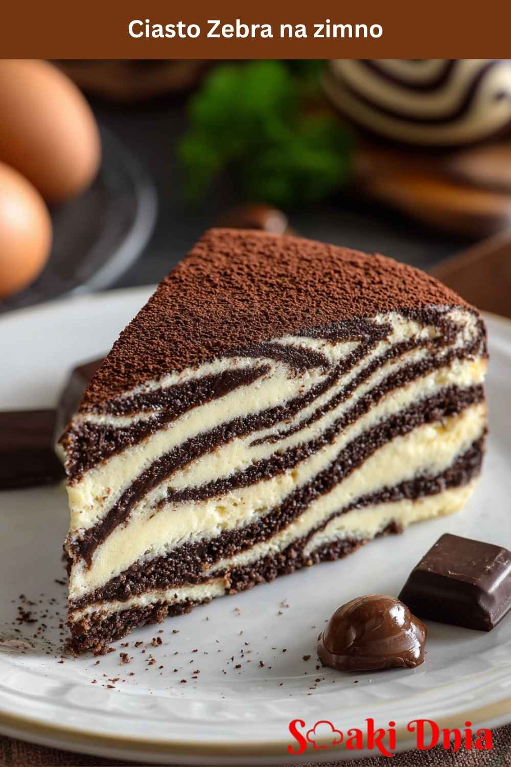 Ciasto Zebra na zimno – efektowny deser bez pieczenia 8 Ciasto Zebra na zimno