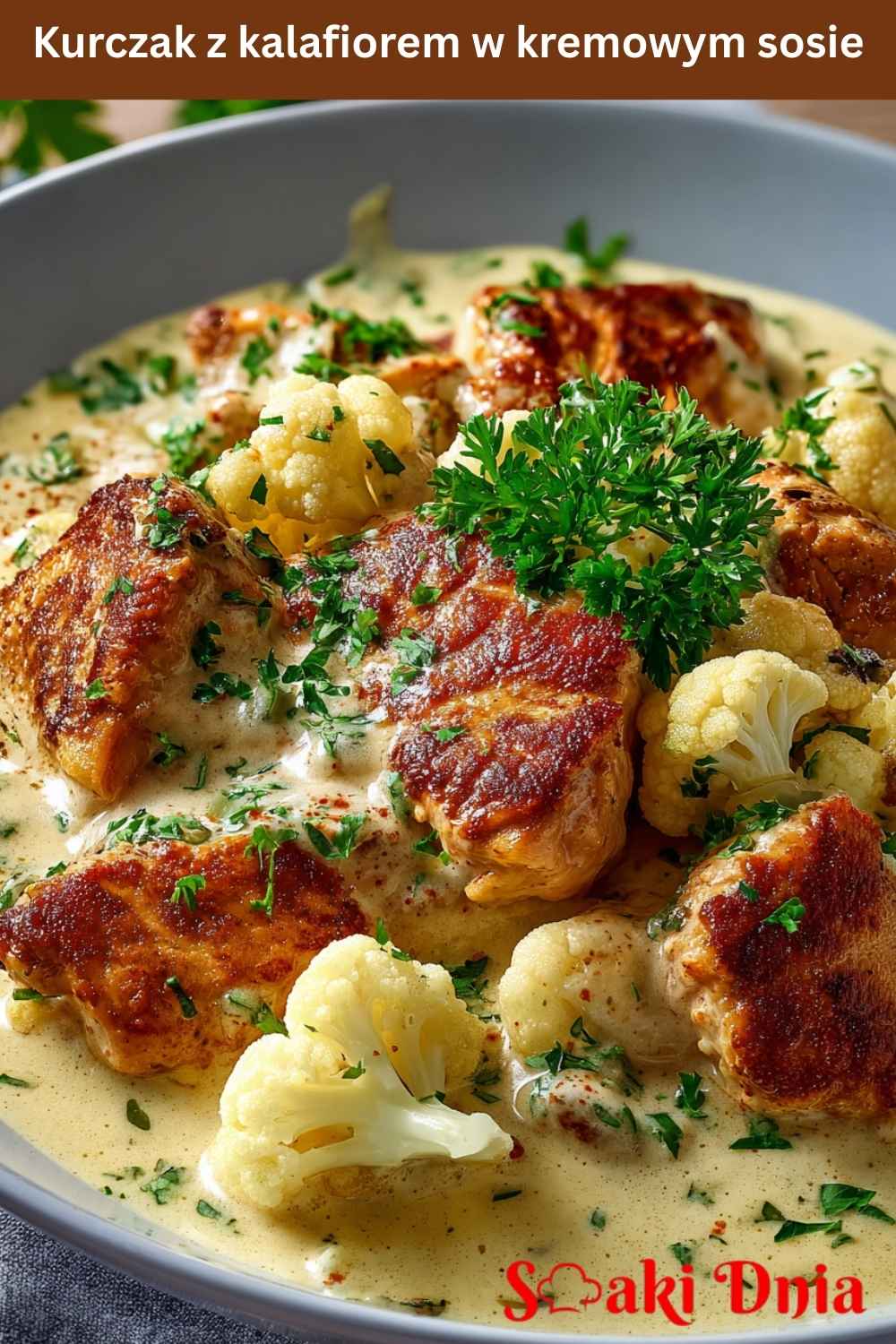 Kurczak z kalafiorem w kremowym sosie – szybki i domowy obiad 7 Kurczak z kalafiorem w kremowym sosie – szybki i domowy obiad