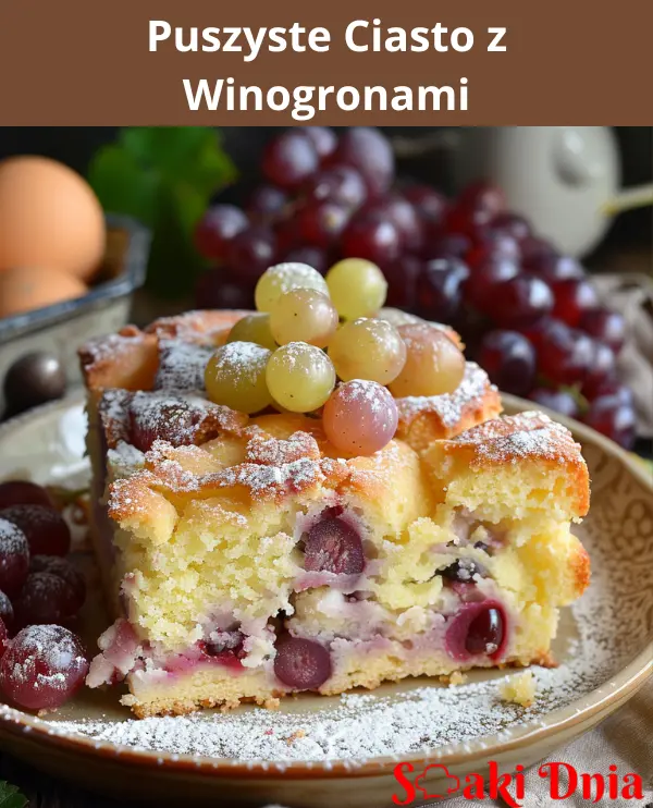 Puszyste Ciasto z Winogronami