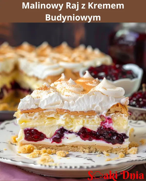 Malinowy Raj z Kremem Budyniowym 2 Malinowy Raj z Kremem