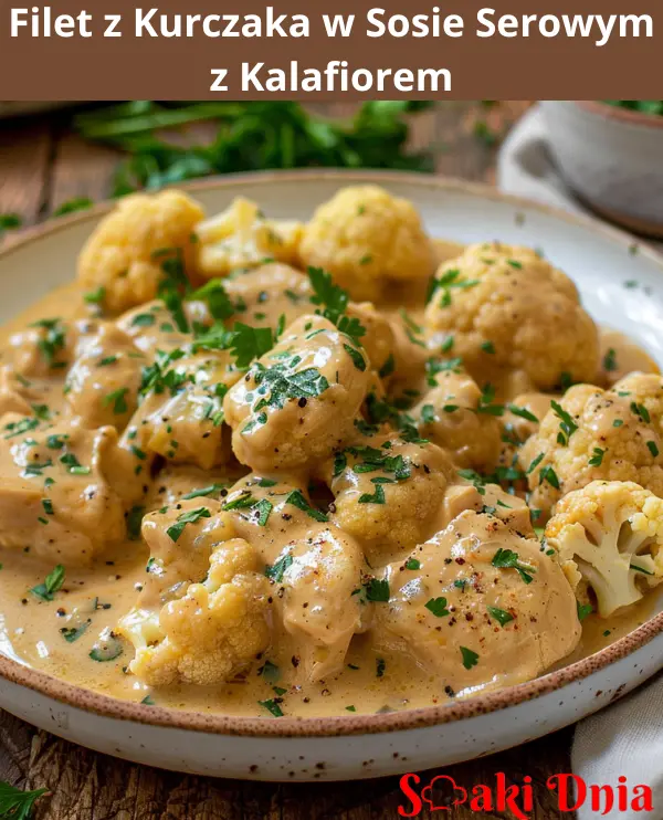 Filet z Kurczaka w Sosie Serowym z Kalafiorem