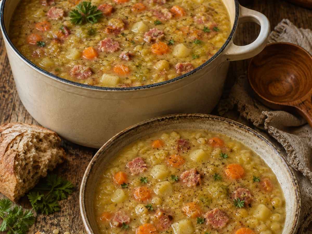Zupa grochowa na wędzonkach – gęsta, dymna i sycąca jak dawniej 1 Zupa grochowa na wędzonkach – gęsta, dymna i sycąca jak dawniej