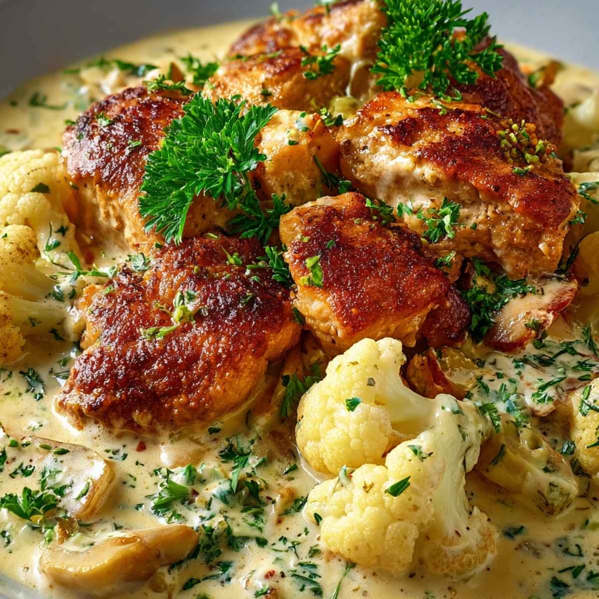 Kurczak z kalafiorem w kremowym sosie – szybki i domowy obiad 5 Kurczak z kalafiorem w kremowym sosie – szybki i domowy obiad