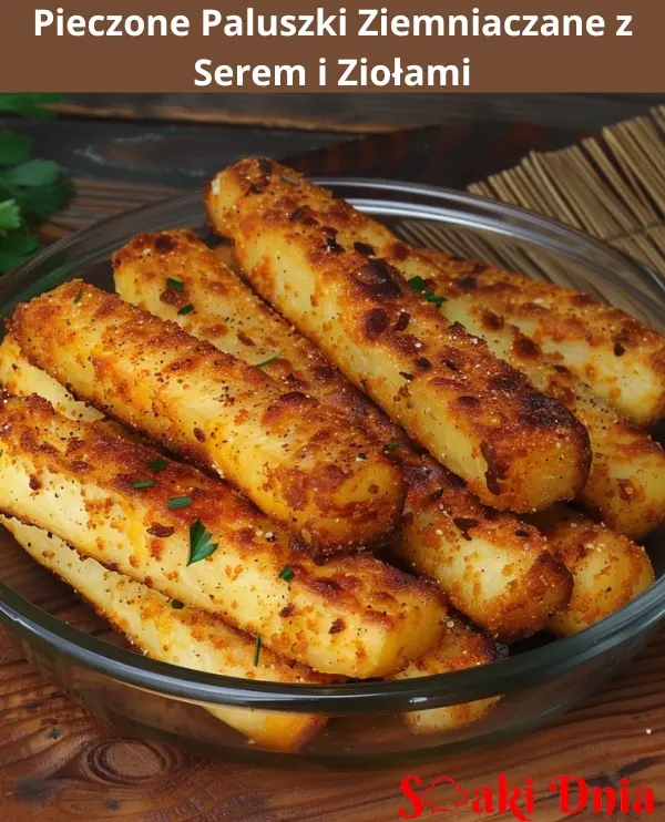 Pieczone Paluszki Ziemniaczane z Serem i Ziołami 2 Pieczone Paluszki Ziemniaczane z Serem i Ziołami