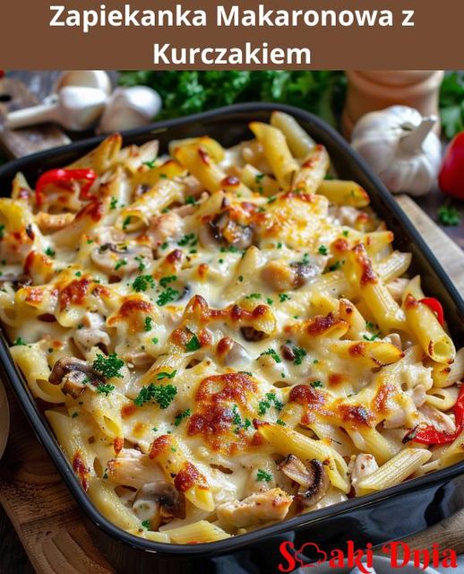 Zapiekanka Makaronowa z Kurczakiem