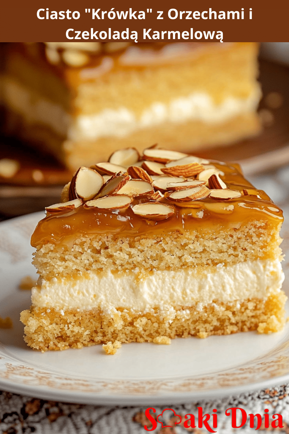 Ciasto "Krówka" z Orzechami i Czekoladą Karmelową 7 Ciasto "Krówka" z Orzechami i Czekoladą Karmelową