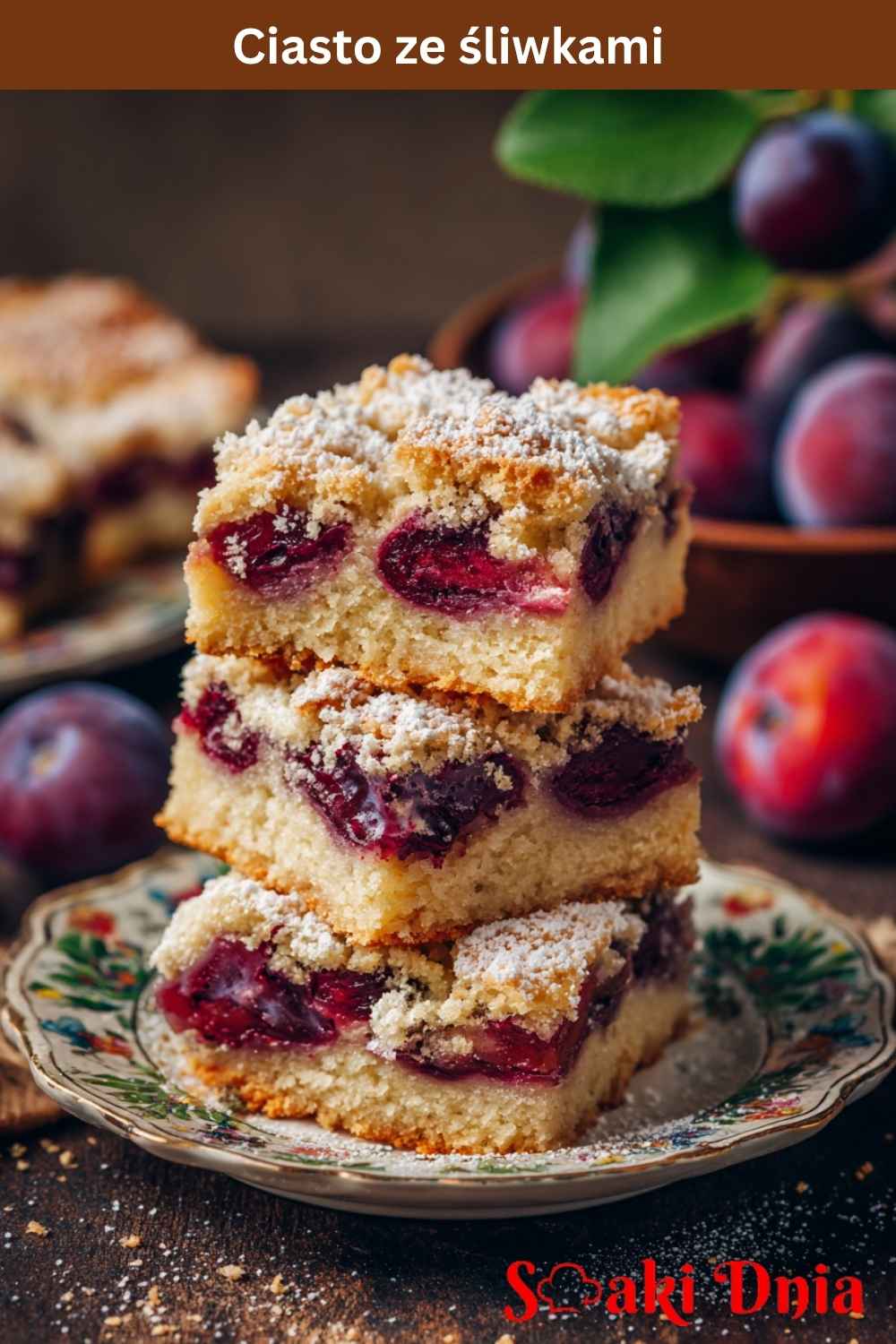 Ciasto ze śliwkami i kruszonką