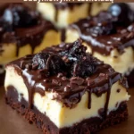 Śliwkowe Brownie z Kremem Budyniowym i Czekoladą