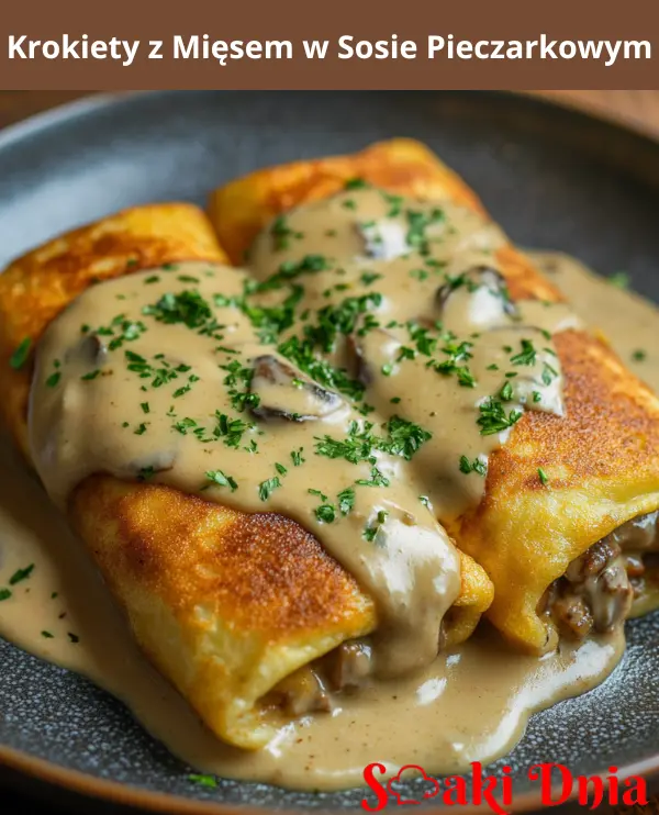 10 przepisów na krokiety – klasyczne, świąteczne i nowoczesne pomysły 11 Krokiety z Mięsem w Sosie Pieczarkowym