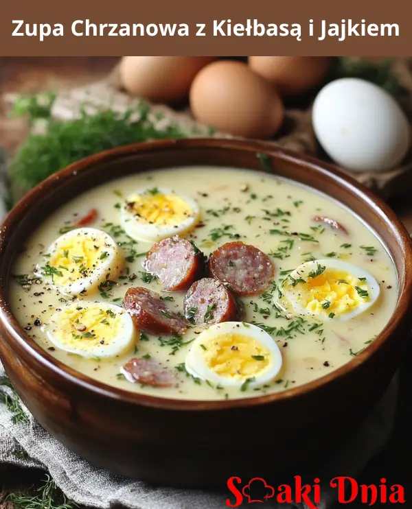 Zupa Chrzanowa z Kiełbasą i Jajkiem