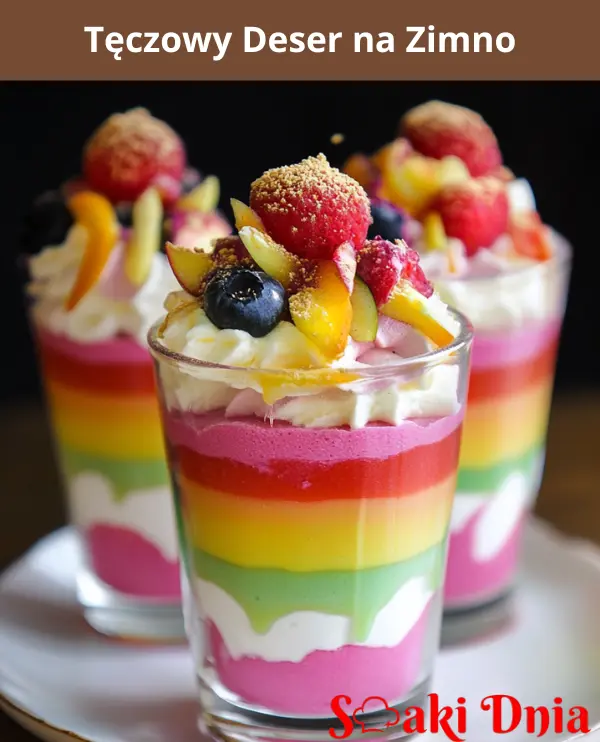Tęczowy Deser na Zimno