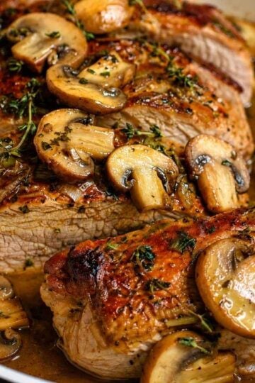 Pieczony Schab z Pieczarkami