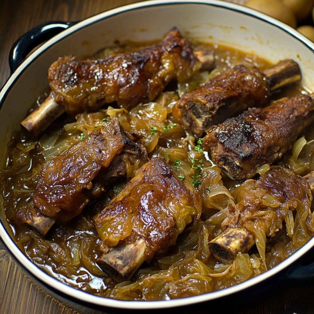 Żeberka Duszone w Kapuście