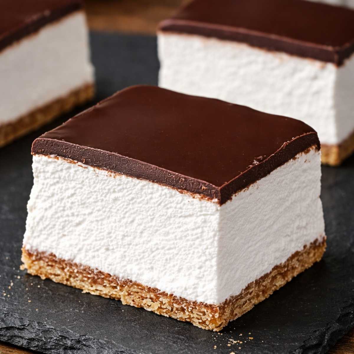 Ciasto Ptasie Mleczko na Spodzie Ciasteczkowym