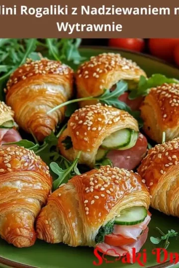 Mini Rogaliki z Wytrawnym Nadzieniem – Idealna Przekąska na Każdą Okazję