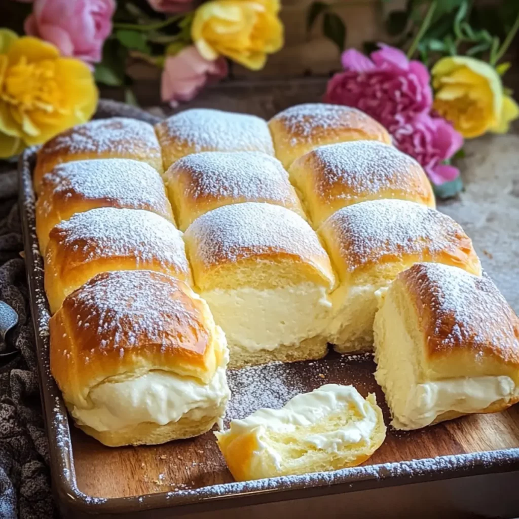 Ciasto poduszkowe z kremem budyniowym 4 Ciasto poduszkowe z kremem budyniowym