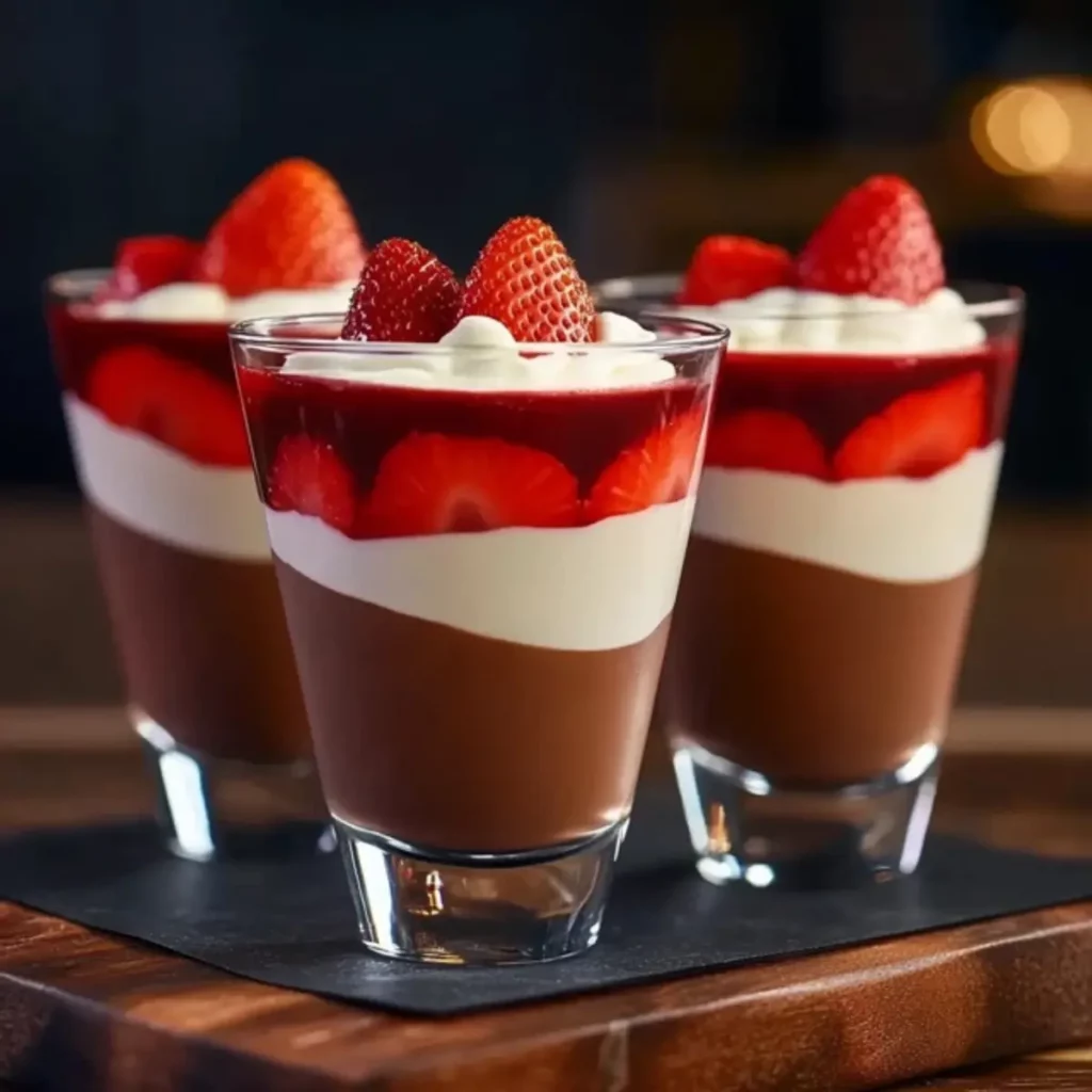 10 najlepszych przepisów na domowe desery 11 Deser czekoladowo-śmietankowy z truskawkami