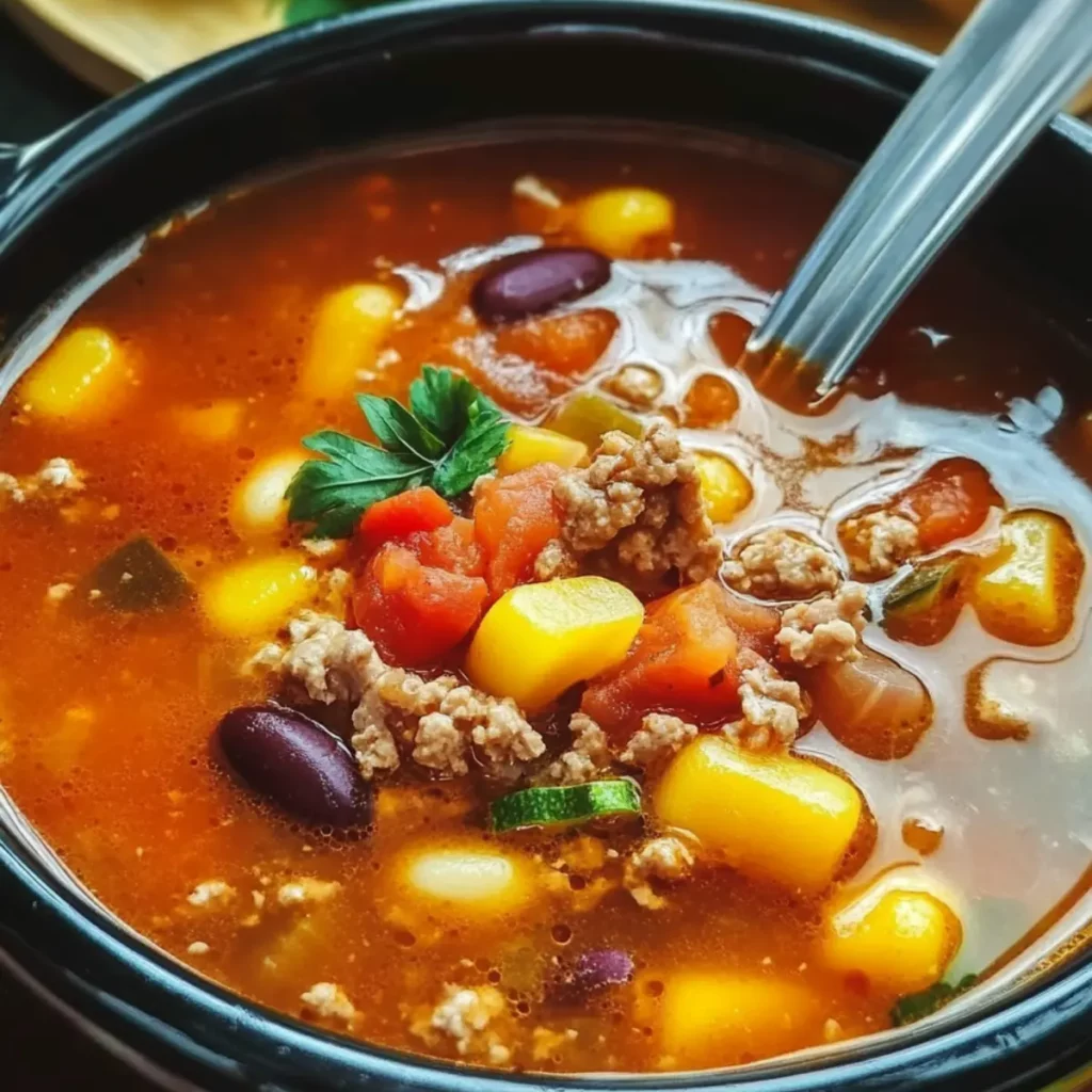 Zupa meksykańska z mielonym mięsem