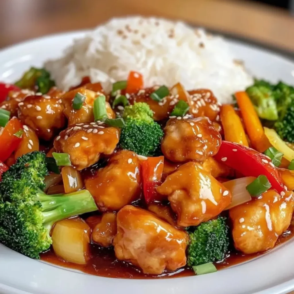 Kurczak w Sosie Słodko 4 Kurczak w Sosie Słodko