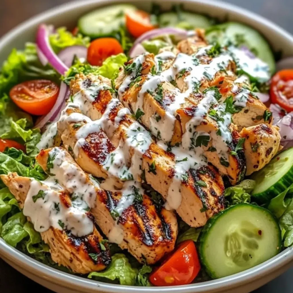 Orzeźwiająca Sałatka z Kurczakiem i Tzatziki 4 Orzeźwiająca Sałatka z Kurczakiem i Tzatziki