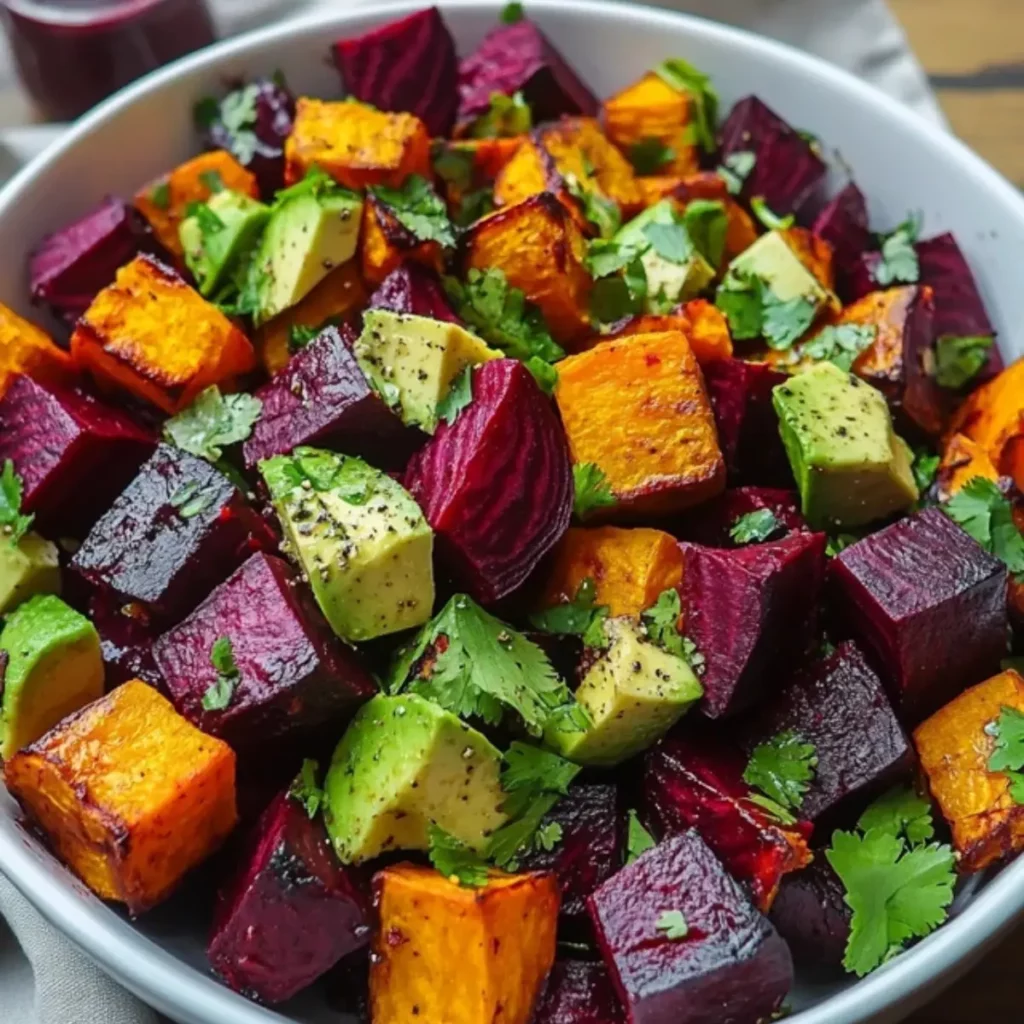 Sałatka z Batatami, Burakiem i Awokado