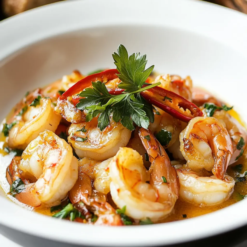 Krewetki w maśle czosnkowym