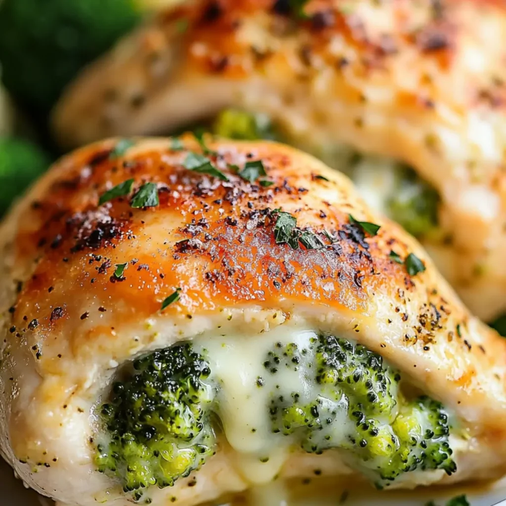Kurczak Faszerowany Brokułami i Serem
