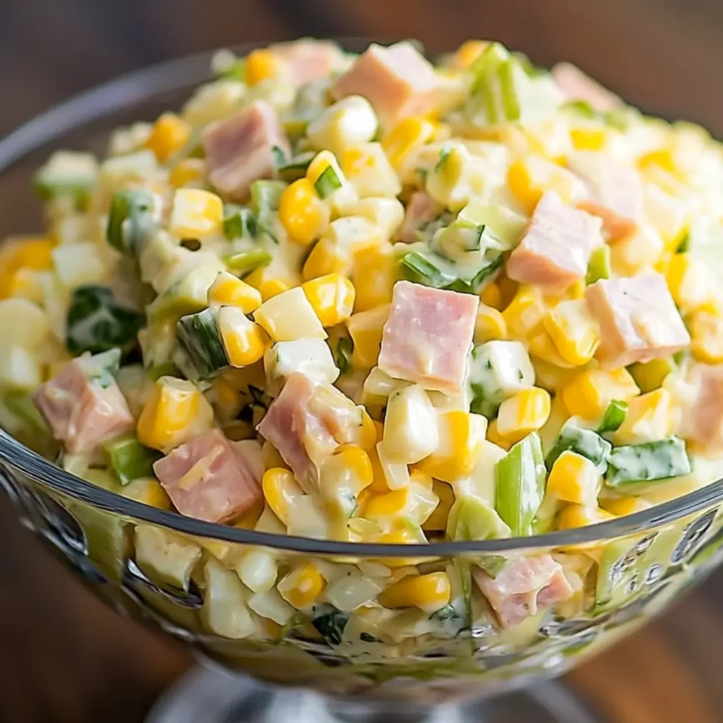 Sałatka z pora i szynki