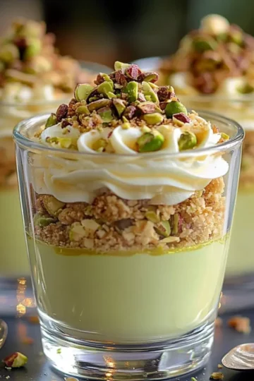 Deser pistacjowy w pucharkach