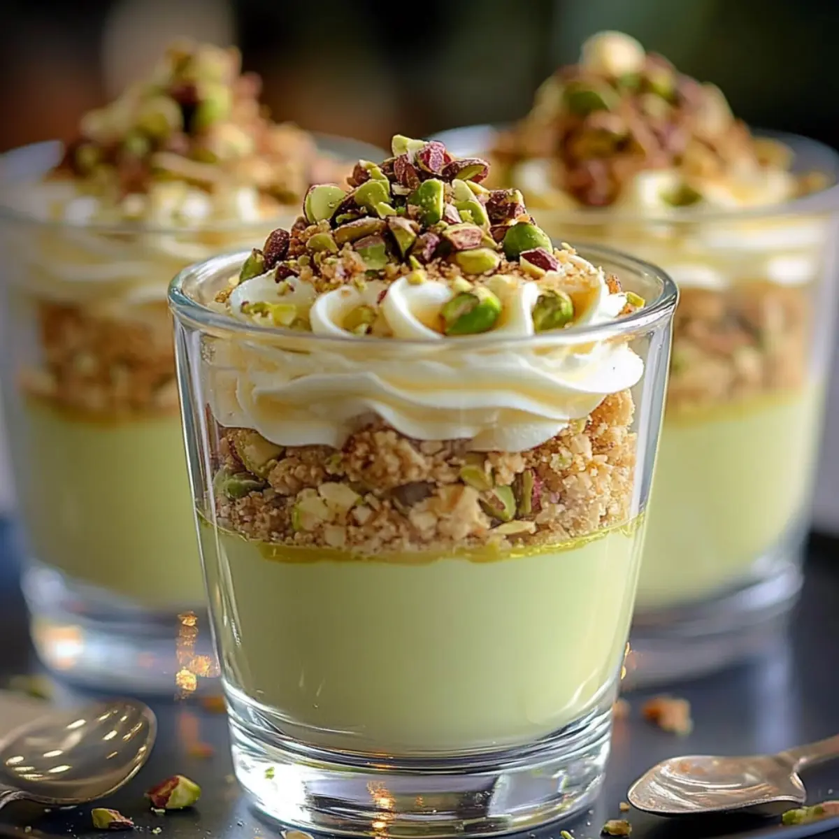 Deser pistacjowy w pucharkach