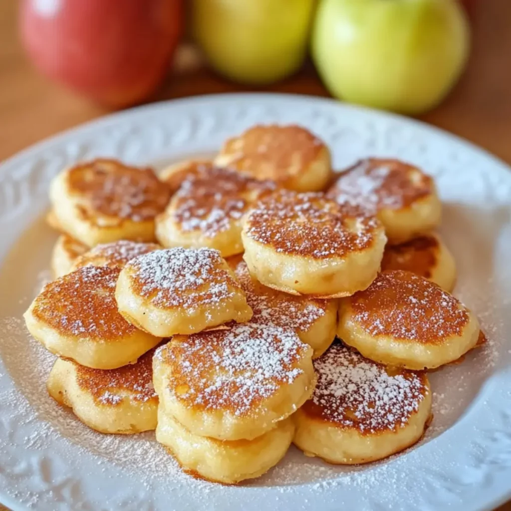 Placuszki drożdżowe z jabłkami