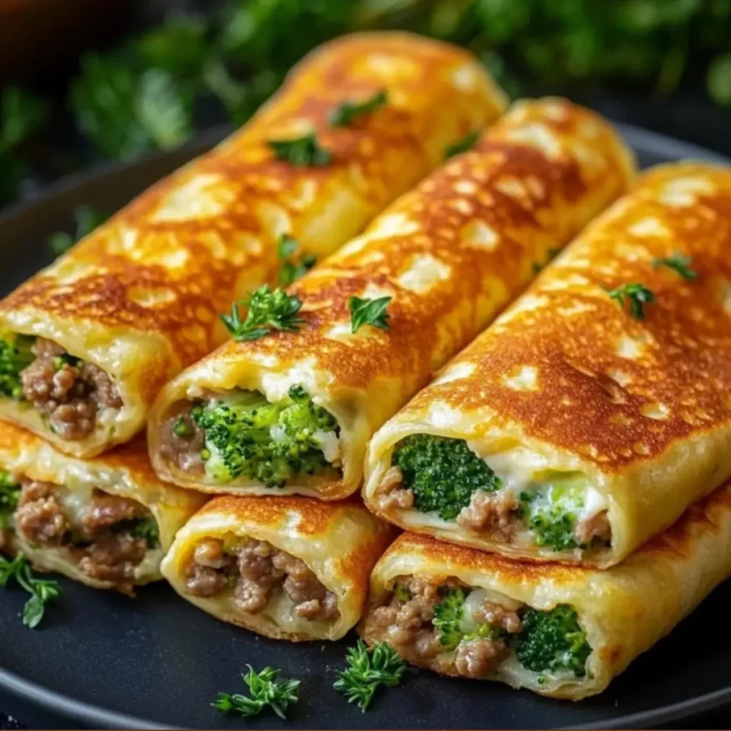 Naleśniki – przepis klasyczny i 16 wspaniałych wariacji 12 Naleśniki Zapiekane z Brokułami i Mięsem Mielonym