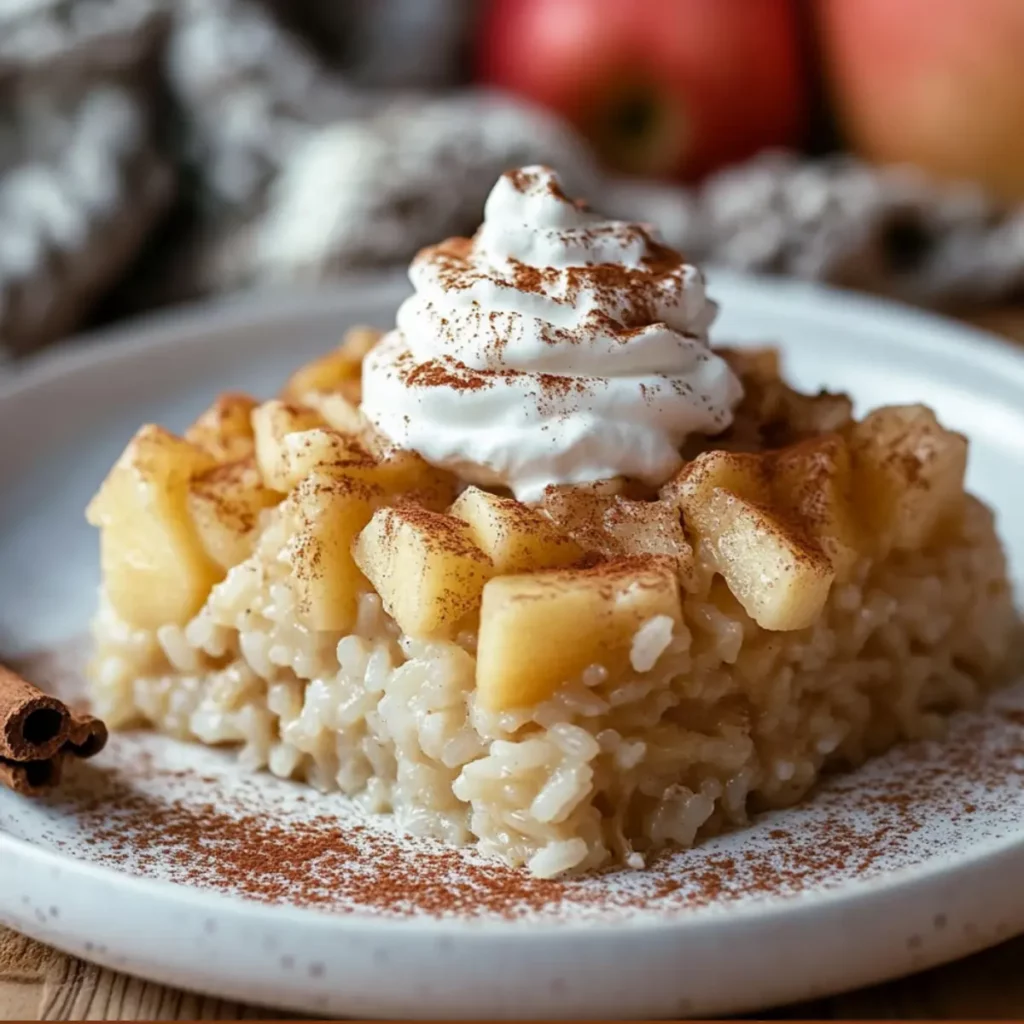 Ryż zapiekany z jabłkami i cynamonem
