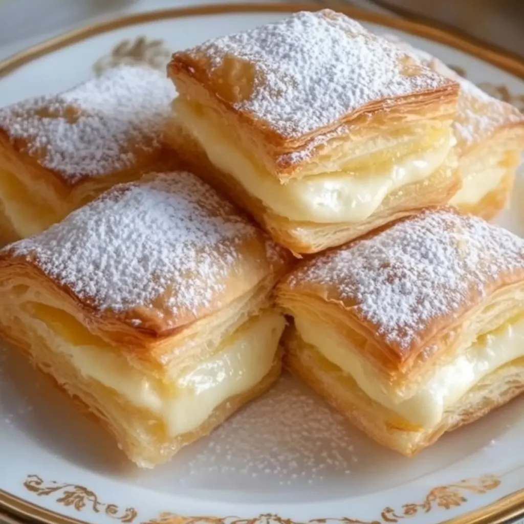 Domowe Napoleonki z ciasta francuskiego