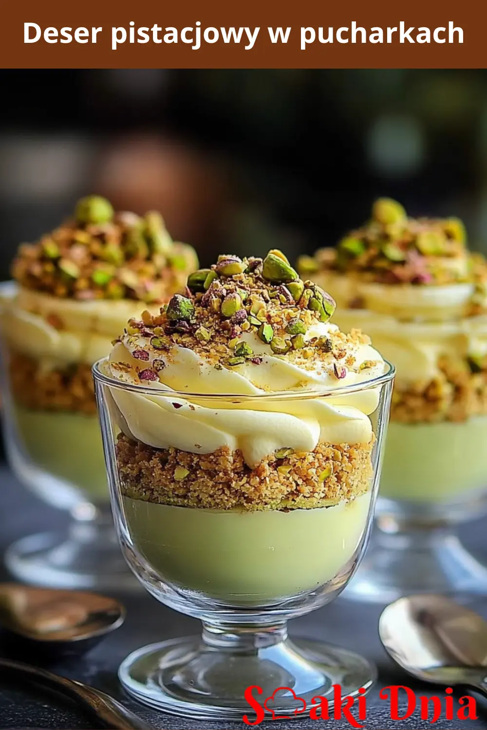 Deser pistacjowy w pucharkach