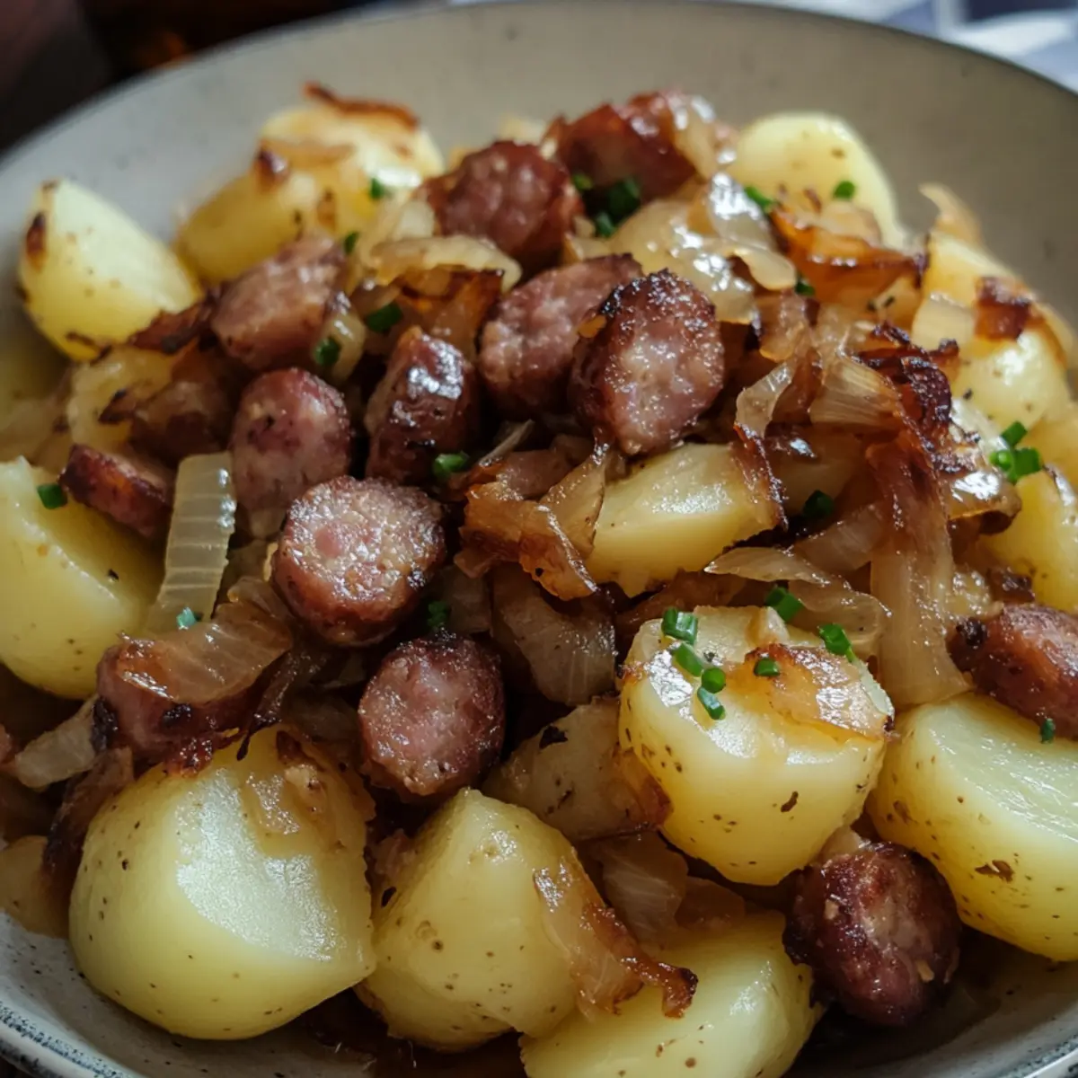 Ziemniaki z Kiełbasą i Cebulą