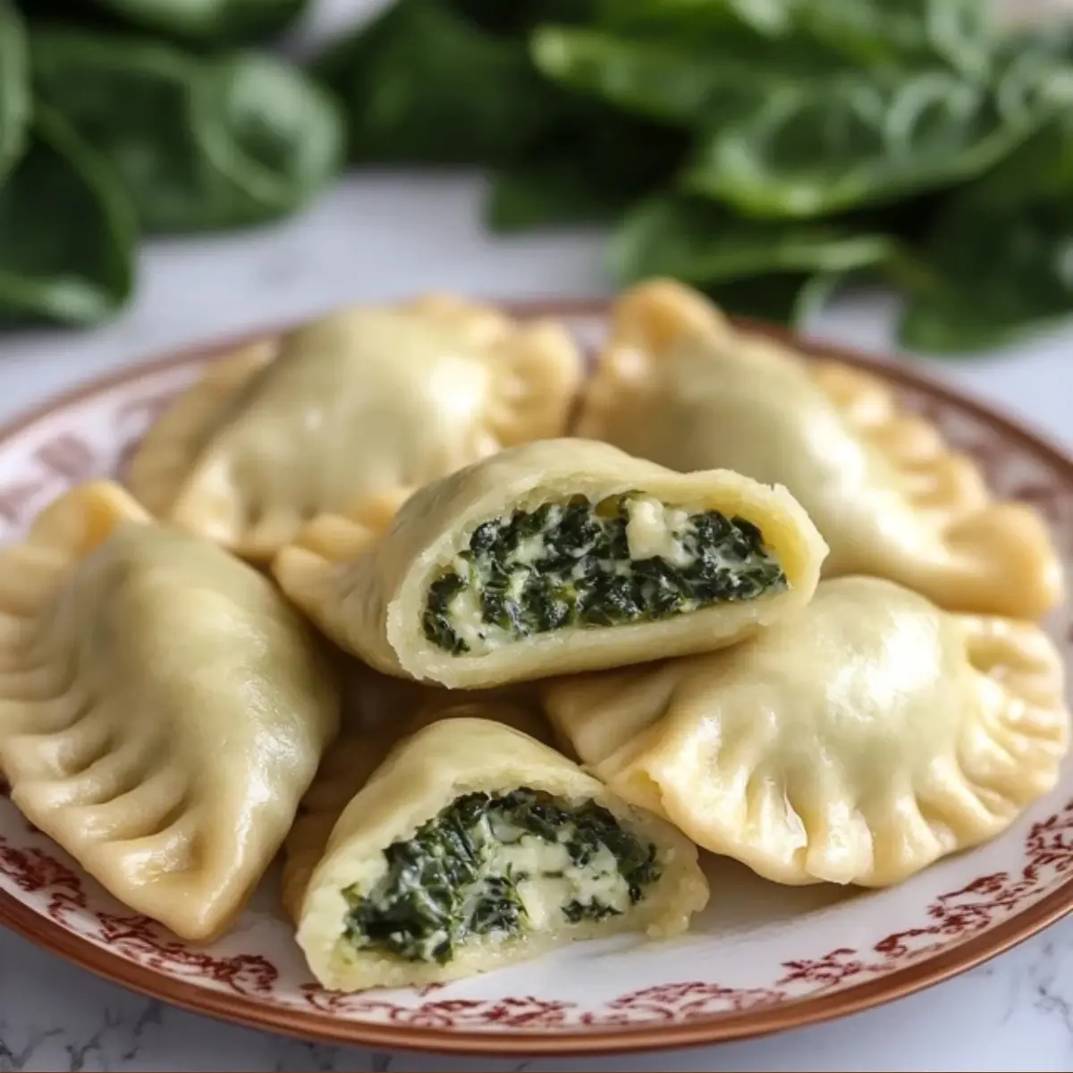 Pierogi ze Szpinakiem i Serem