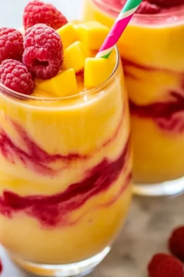Smoothie mango-malina