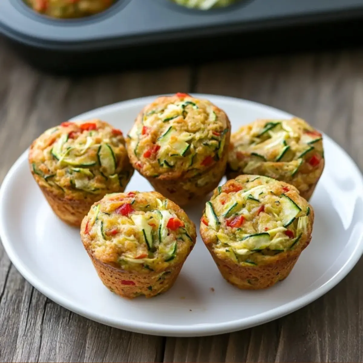 Muffinki Warzywne z Cukinią i Papryką