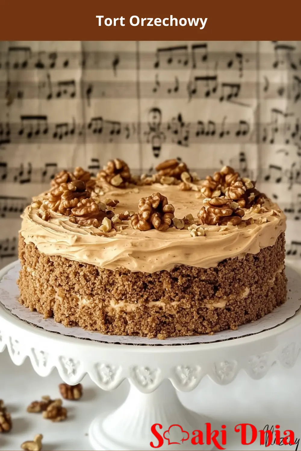 Tort Orzechowy z Kremem Maślanym