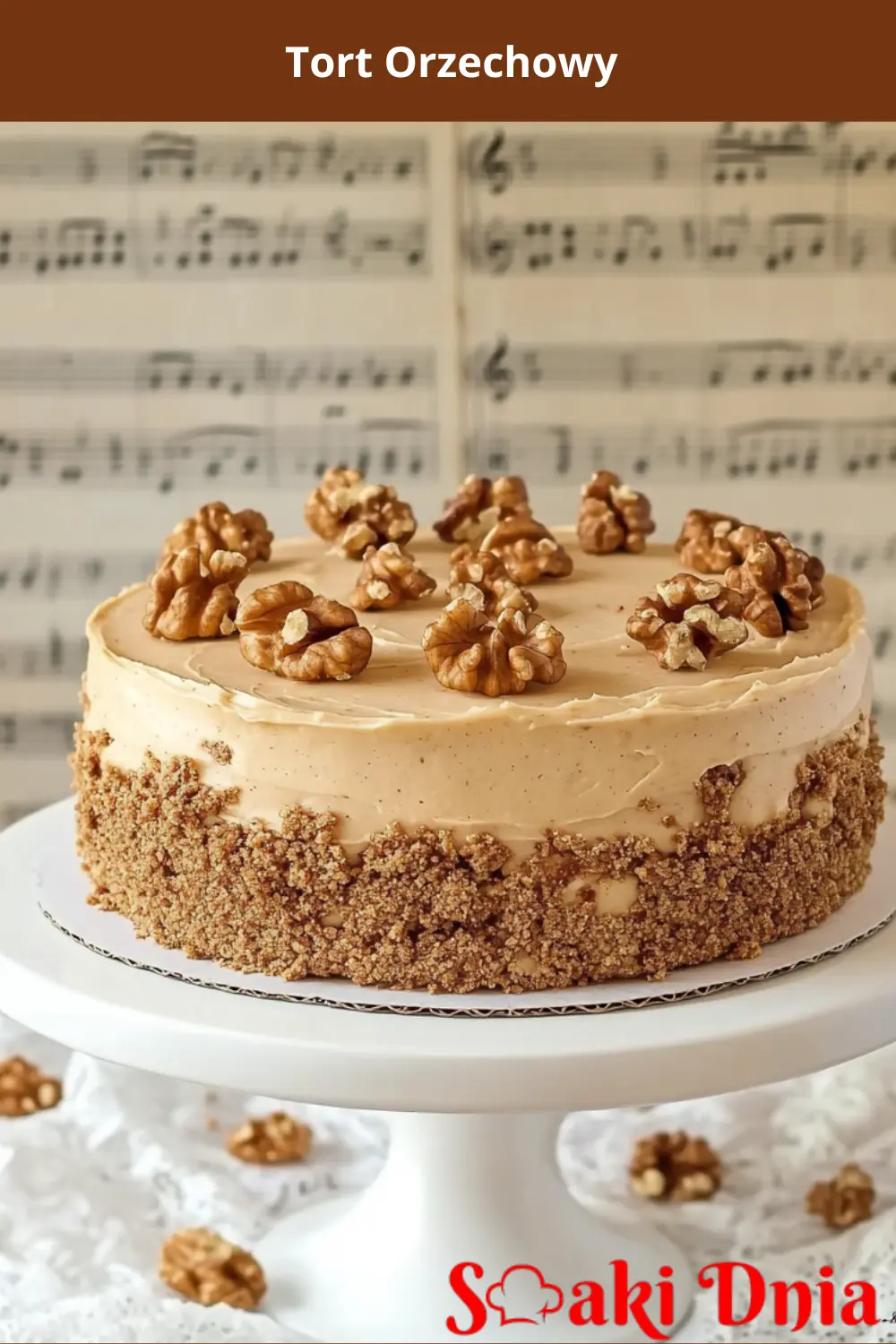 Tort Orzechowy z Kremem Maślanym