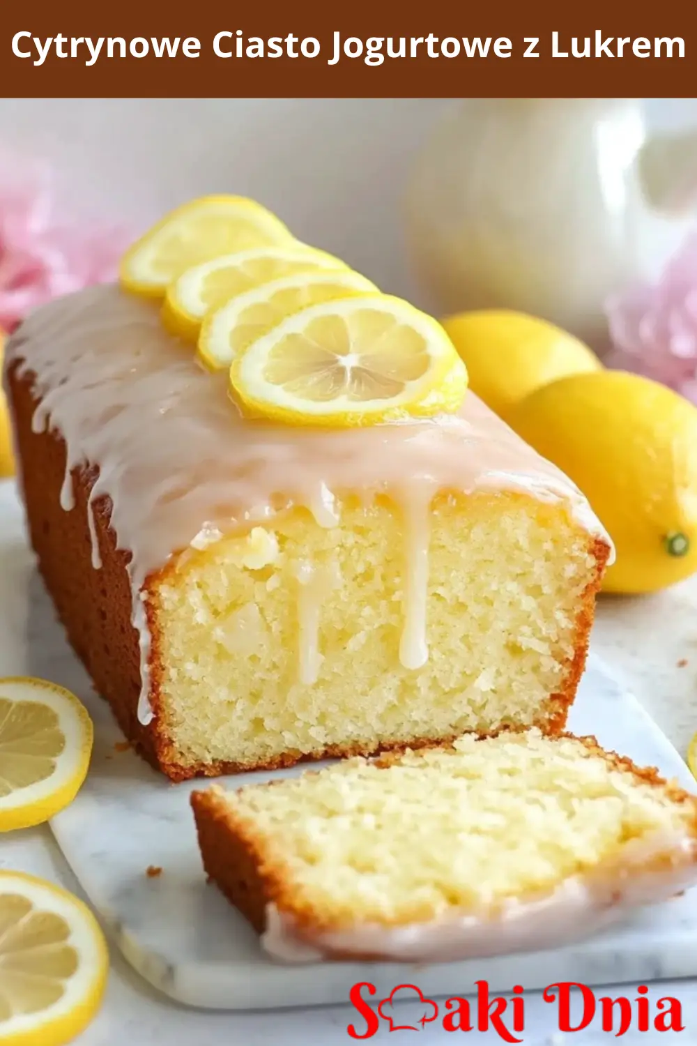 Cytrynowe Ciasto Jogurtowe z Lukrem