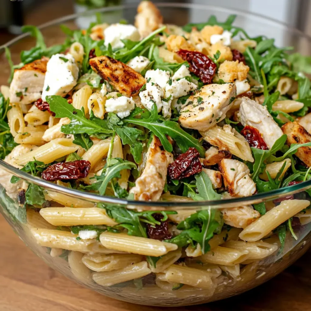 Sałatka z Makaronem, Kurczakiem i Rukolą