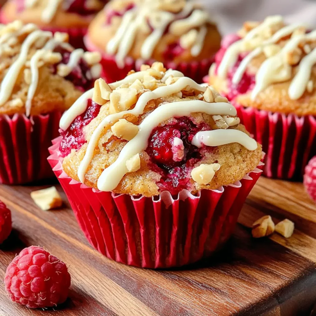 Malinowe Muffinki z Białą Czekoladą