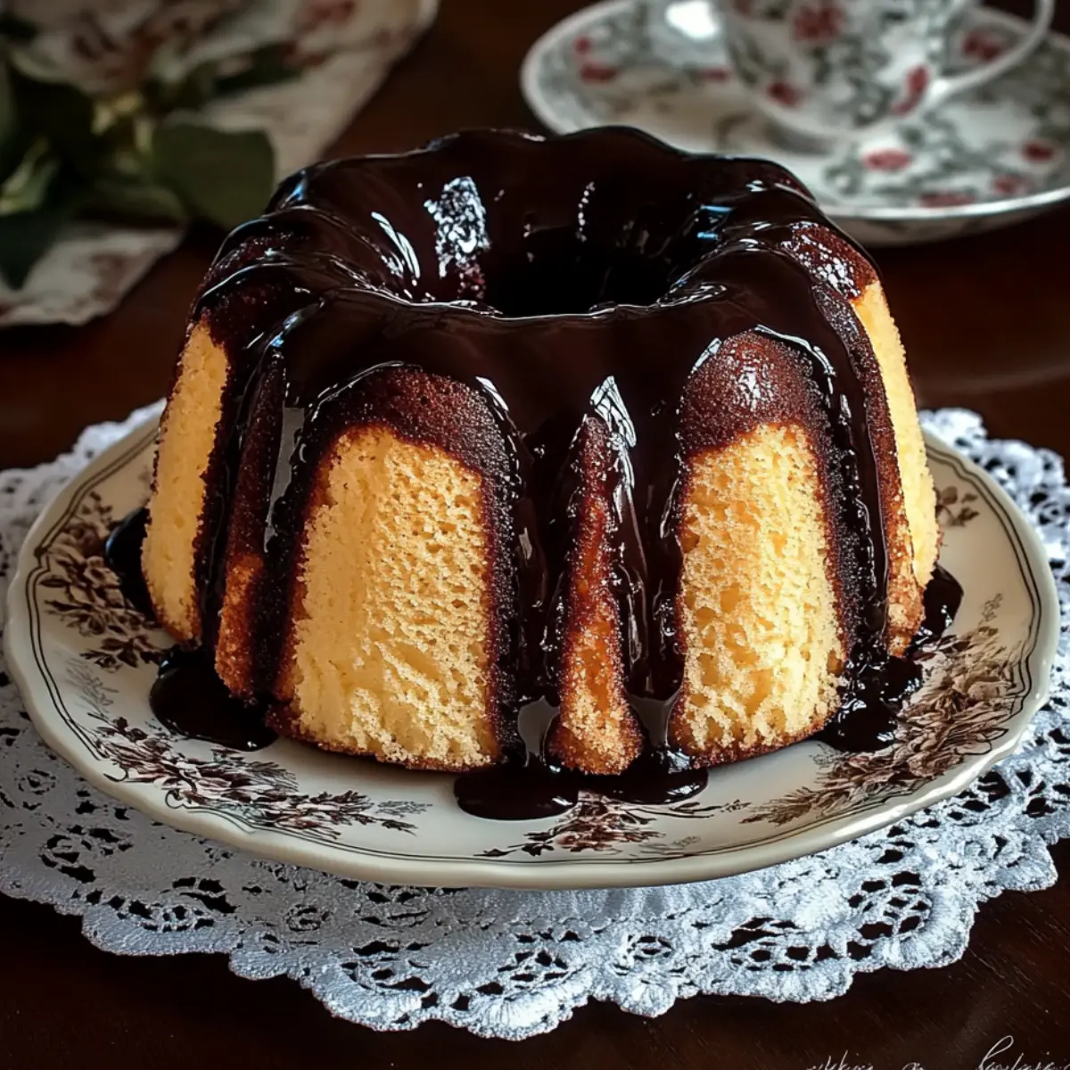 Babka Gotowana z Polewą Czekoladową