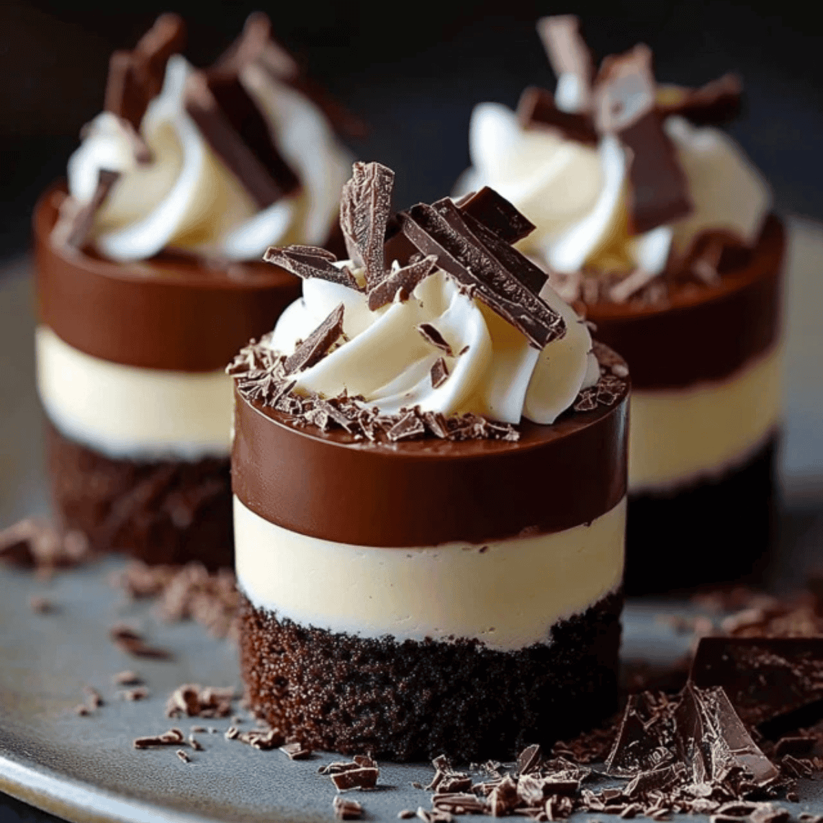 Mini deserki czekoladowo-waniliowe 2 Mini Deserki Czekoladowo-Waniliowe