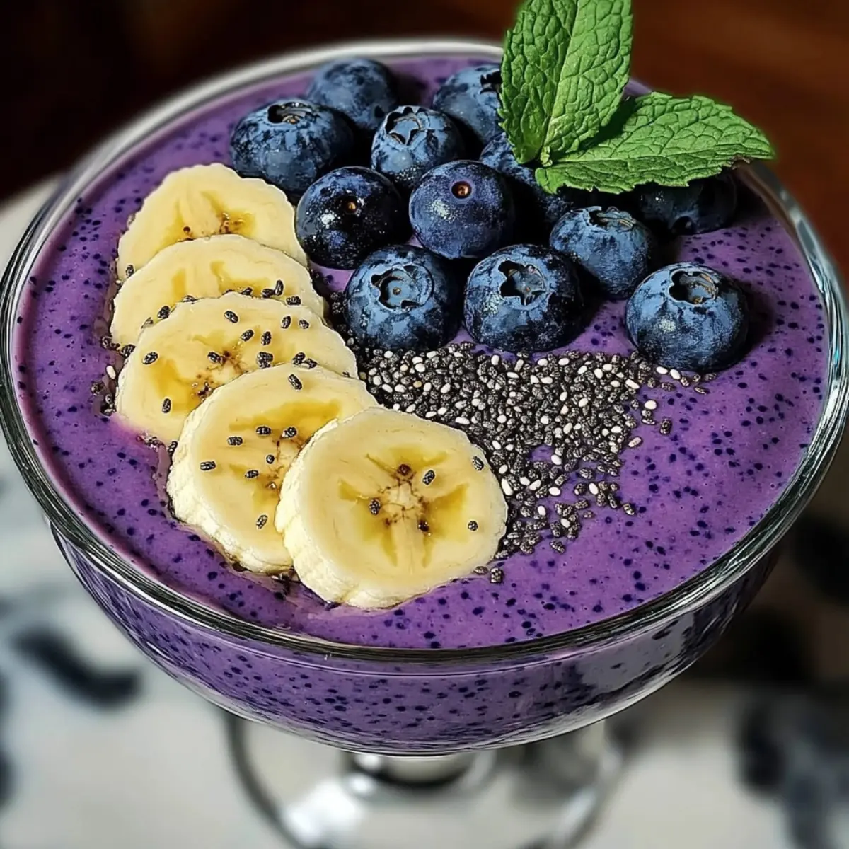 Smoothie jagodowe z nasionami chia